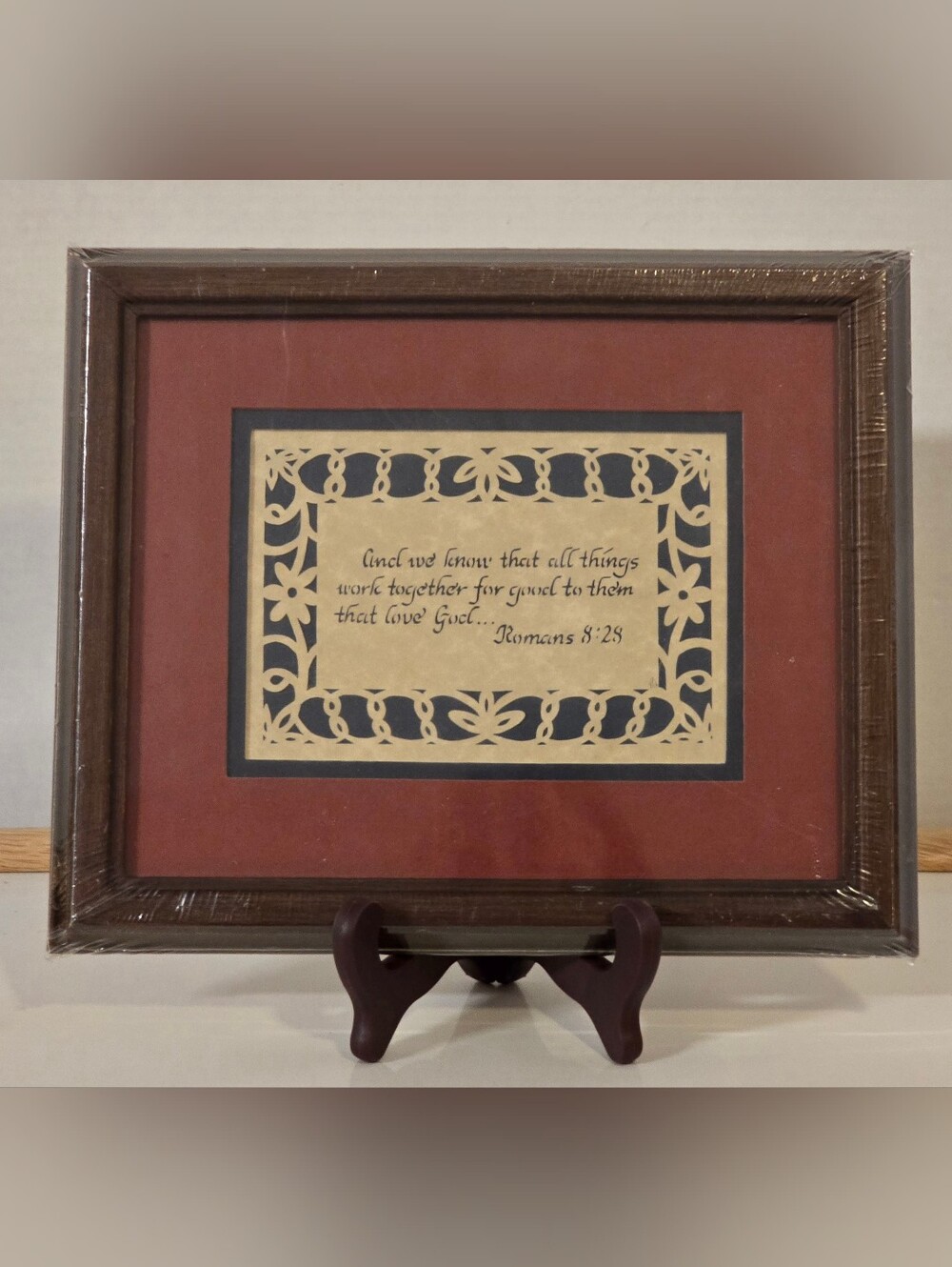 VTG Regina Walters Designs With Scissors Scherenschnitte Framed Art Sealed NOS